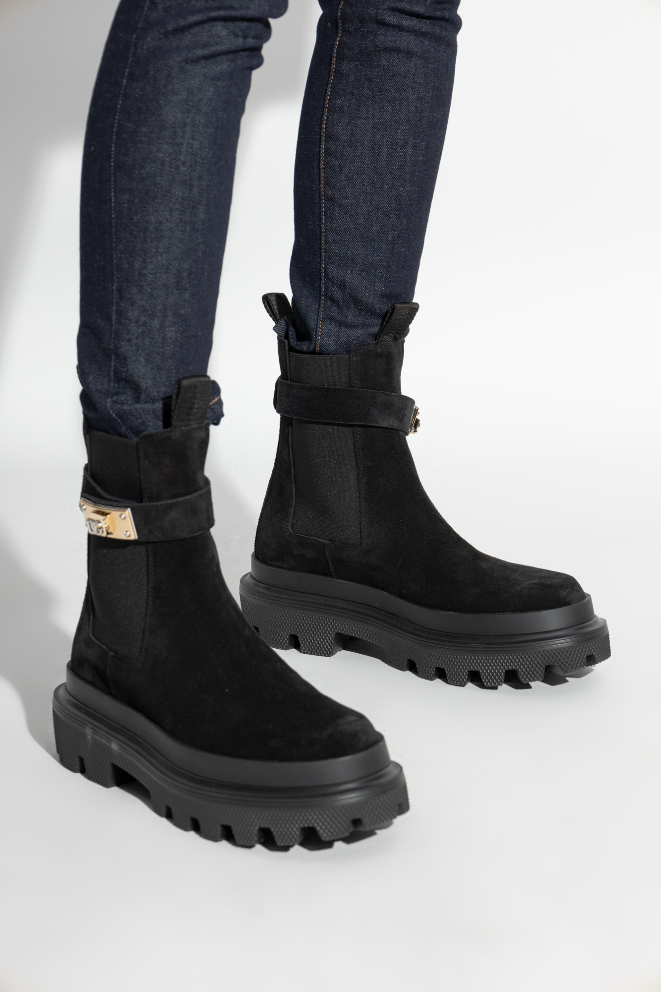 ミドルブーツ DOLCE  GABBANA Women Boots CU1141 A515880999 Black Dolce & Gabbana(ドルチェ&ガッバーナ) ミドルブーツ(レディース